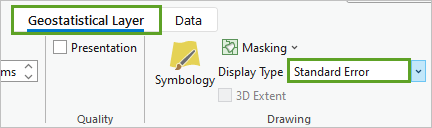 Display Type set to Standard Error on the Appearance tab of the Geostatistical Layer contextual ribbon