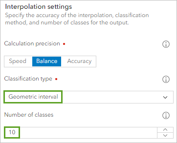 Interpolation settings