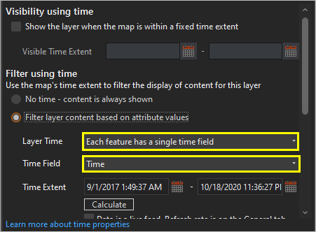 Layer Time parameter