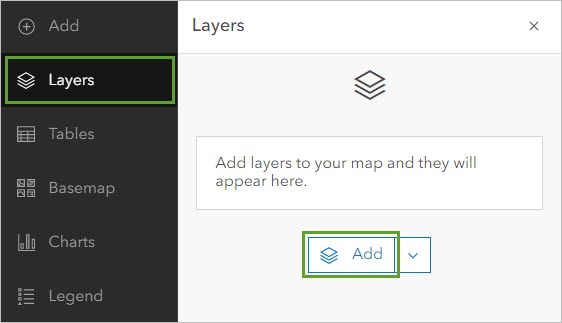 Add layer button in the Layers pane