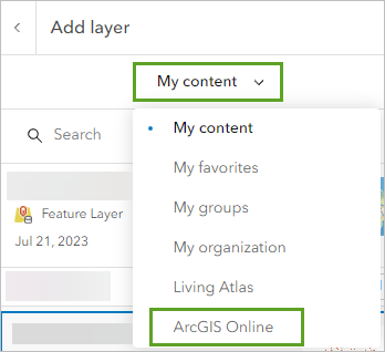 Search ArcGIS Online