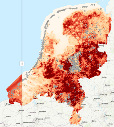 Map showing grayling butterfly occurrence between 2012 and 2020