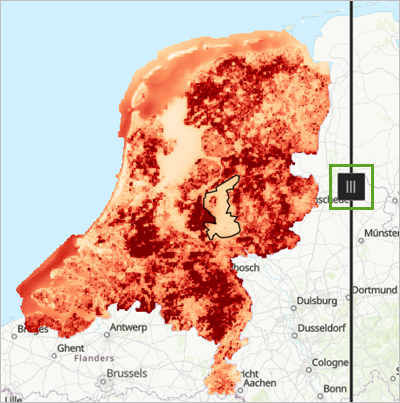 Map showing ammonia concentrations in 2020