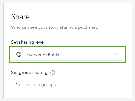 Sharing level set to Everyone (Public)