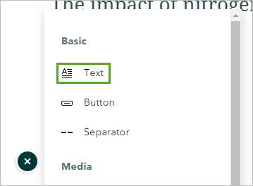 Text content block option