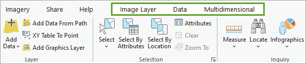 Contextual ribbon appears when the Image layer is selected on the Contents pane