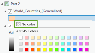 No color option in the color picker for the World_Countries_(Generalized) layer