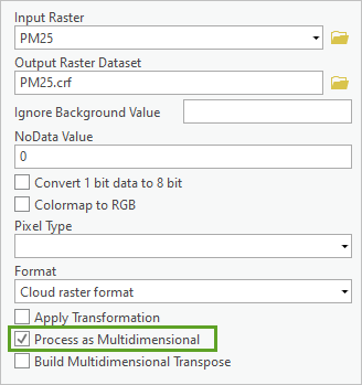 Process as Multidimensional check box