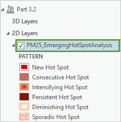 Hot spot layer copied in the 2D Layers group of the Contents pane in the Part 3.2 scene
