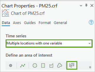 Feature Selector button in the Chart Properties pane
