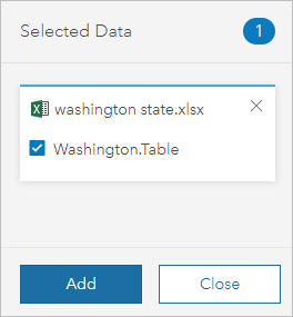 Selected Data pane