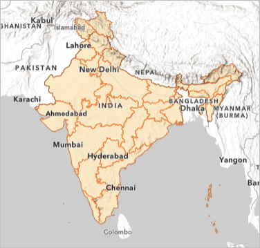 Map of states and union territories of India