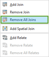 Remove All Joins in the Countries layer's context menu