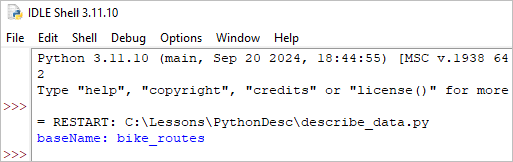 List And Describe Datasets With Python 