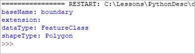 Describe boundary script result.