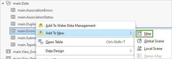 Map button to add the main.Errors feature class to a map