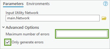 Advanced Option parameters