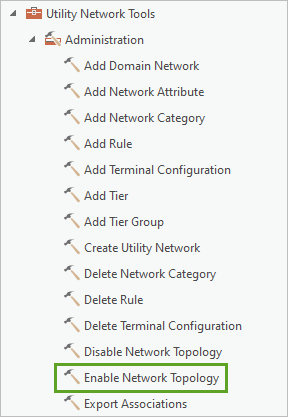 Enable Network Topology tool