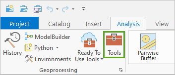 Analysis tab showing the Tools button