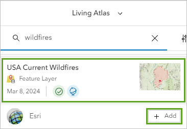 Add USA Current Wildfires layer