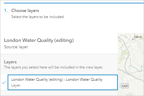 Layers pane in the Create View Layer window