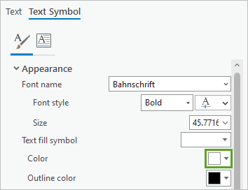 Text color set to white