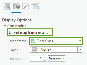 Constraint set to Linked map frame extent and Map frame set to Tidal Class