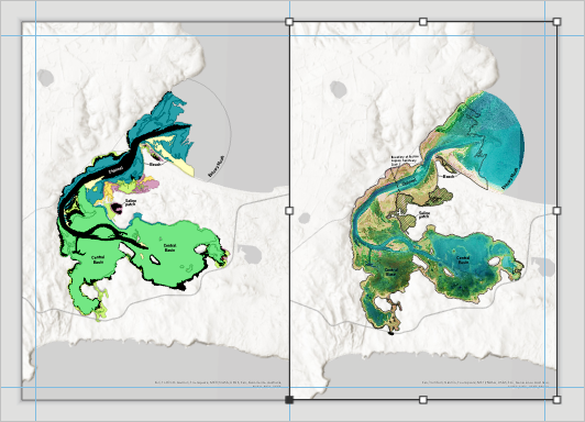 Layout with two map frames