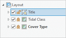 Title group element in the Contents pane