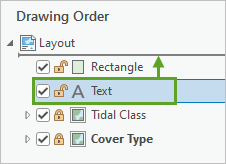 Text element position in the Contents pane