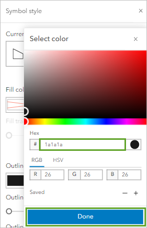 Set Outline with a Custom color