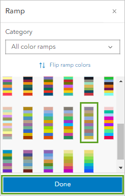 Select a color ramp