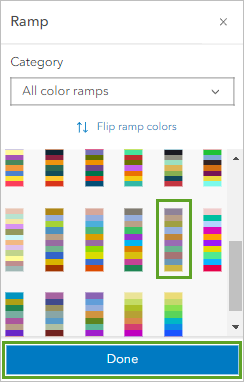 Select the Rainy Day color ramp