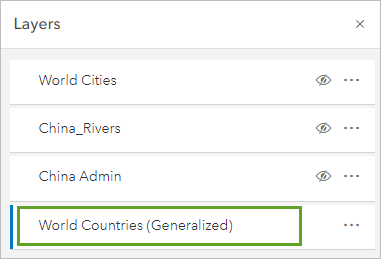 The World Countries (Generalized) layer selected in the Layers pane.