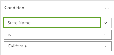 State Name selected for the field value in the expression