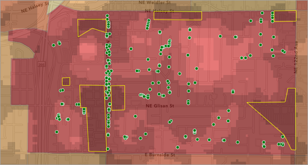 Map with sketch layer