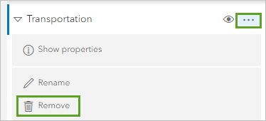 Remove option for the Transportation group layer