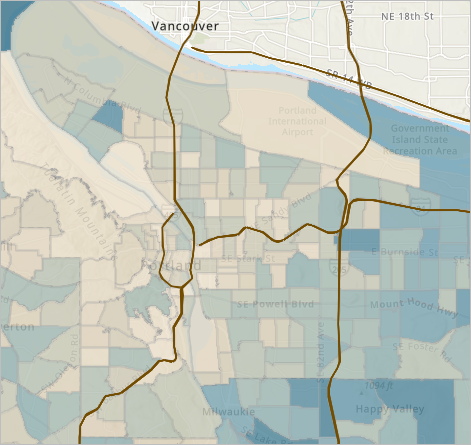 Primary Road on the map