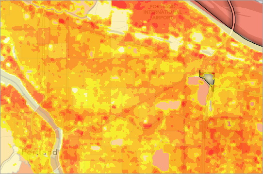 Map with both heat layers