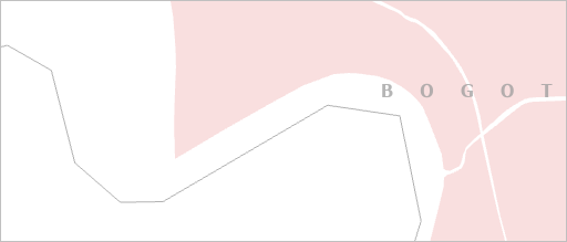Municipality boundary line on map