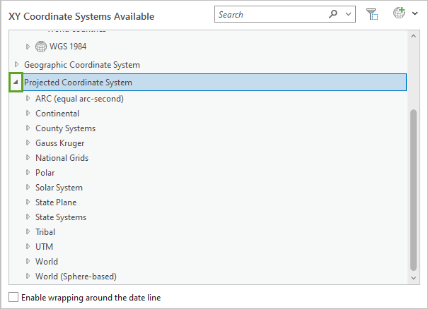 List of projected coordinate systems