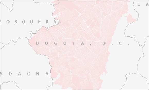 Map of Bogotá