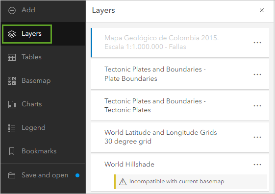 Layers pane