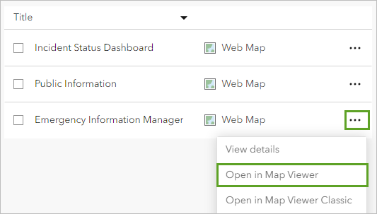 Open in Map Viewer button