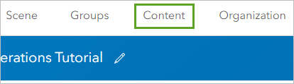 Content tab on the ribbon