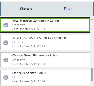 West Harrison shelter selected