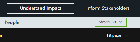 The Infrastructure tab is under the Understand Impact tab.