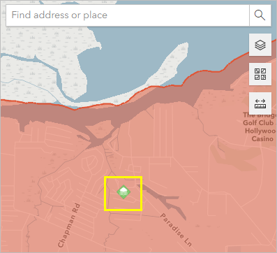 A flooding incident point was added to the map.