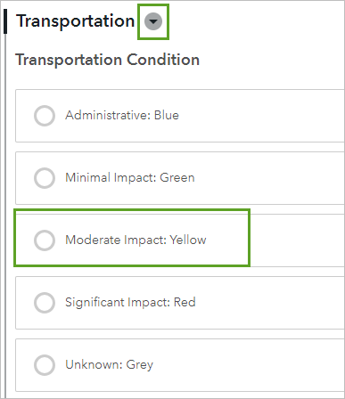 Moderate impact to transportation