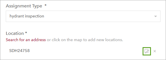 Edit location description button